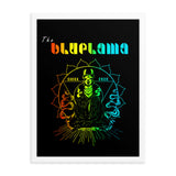 the Bluelama Framed poster