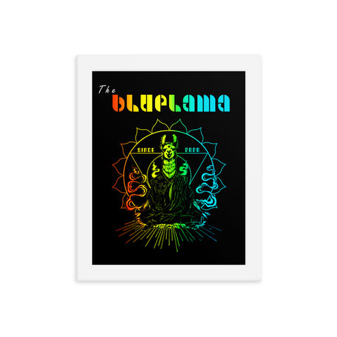 the Bluelama Framed poster